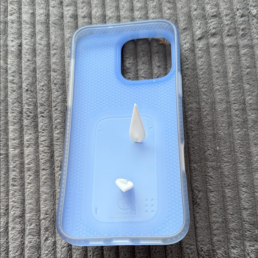 iPhone 16 pro max - Loopy Case Sky Blue and White Striped Phone Case - Picture 2 of 3